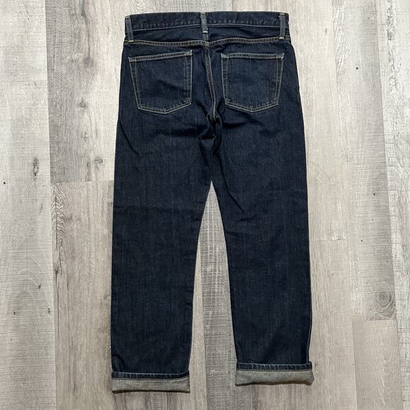 Uniqlo Dark Wash Selvedge Straight Leg Japanese Button Fly Denim Jeans 'Men's 32 - Picture 2 of 6